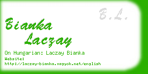 bianka laczay business card